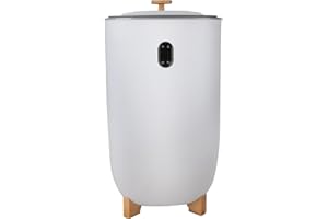 BONRCEA 【NEW】2-in-1 Portable Clothes Dryer & Heated Towel Warmer, with 4000 RPM, Stainless Steel Interior, 35L Capacity, Timer Function, Ideal Valentine's Day Gift, White