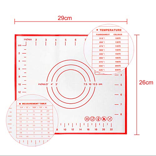 10 Pcs Pastry Cutter Set Dough Blender with 5 Round Biscuit Cutter Set |Stainless Steel Handle Rubber Grip| Silicone Baking Mats and etc, Professional QUALITY Baking Dough Tools (Silver)