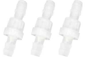 Metaland One Way Check Valve, 3/8" Hose Barb Non Return Plastic Valve for Water Fuel Oil Air Gas (Pack of 3)