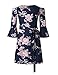 Yuandy Women Summer Off Shoulder Strapless Floral Print Pleated Dresses,Blue,Medium