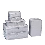 JJ POWER Travel Packing Cubes, Luggage Organizers with Shoe Bag (Grey)