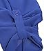 Happy Sailed Women 2018 Casual Chiffon Button V Neck Blouses Shirts,Medium Blue