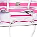 Large Waterproof Striped Tote Beach Bag - Top Zipper Closure - Waterproof Lining - Tote Shoulder Bag For Gym Beach Travel (Striped Pink)