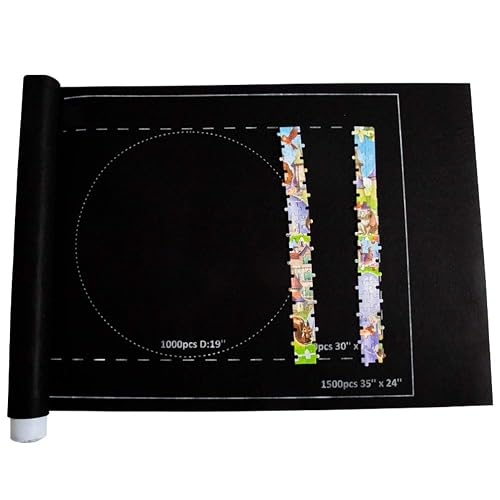 WBTY Professional Jigsaw Puzzle Mat with 1500 Pieces,Puzzle Storage Mat (Black)