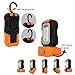 TORCHSTAR Portable LED Work Light, Hanging Hook & Magnetic Flashlight, Battery Operated, COB Pocket Work Lights for Car Repairing, Emergency, Hiking, Camping