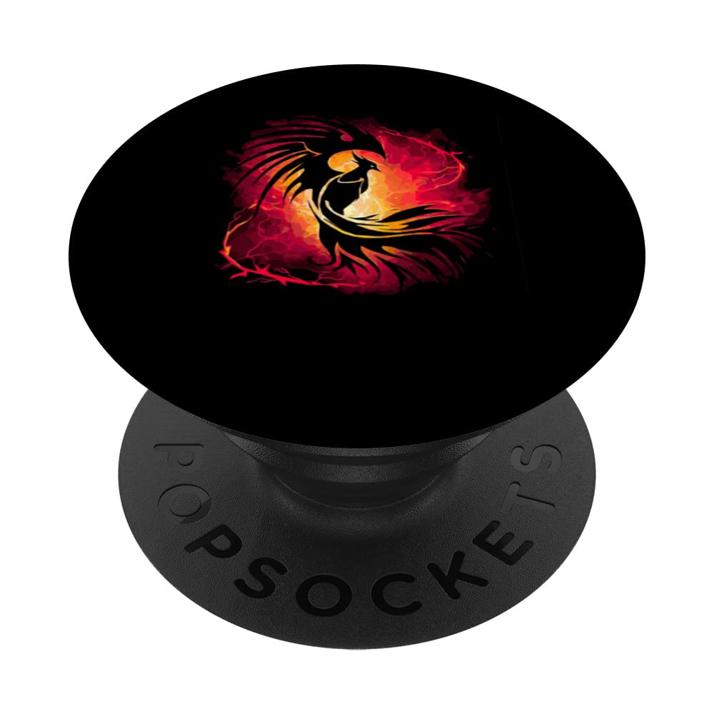 Rising Phoenix Fire Fenix dragon PopSockets Swappable PopGrip