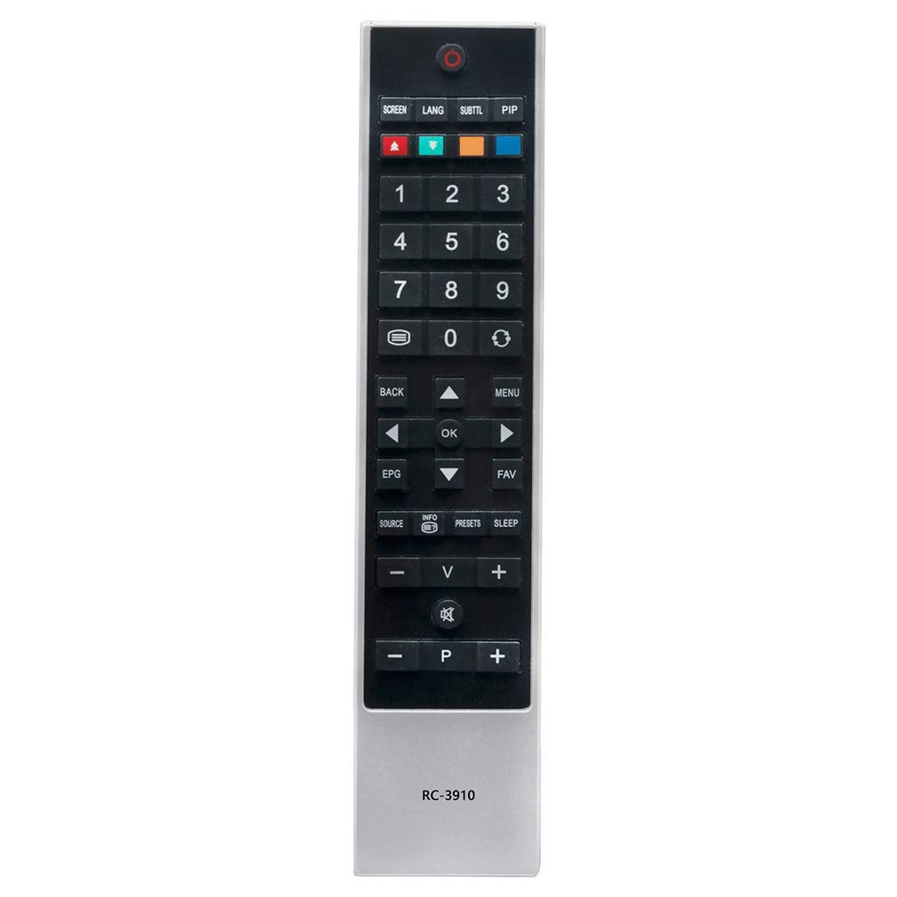 VINABTY RC-3910 RC3910 Remote Control Replaced for TOSHIBA 32BV500B 32BL502B 32BL505B 32BL702B 46BL712G 32BV500B 32BV501B 32BV502B 32BV504B 32BV700B 32BV701B 32BV702B 32KV500B