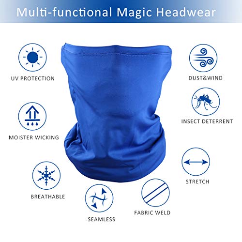 LUOLIIL VOE 5 Pieces Sun UV Protection Face Mask Neck Gaiter Windproof