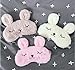 ZHI CHEN Silk Eye Mask with Lovely 3D Cute Rabbit Face Soft & Lightweight Sleeping Blindfold for Kids Girls Adult for Yoga Traveling Party [Inclulding Ice Bag, Foam Ear Plugs] (Pink(Upgraded))