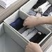 TENABORT 9 Pack Foldable Drawer Organizer Dividers Cloth Storage Box Closet Dresser Organizer Cube Fabric Containers Basket Bins for Underwear Bras Socks Panties Lingeries Nursery Baby Clothes Gray