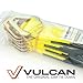 VULCAN Car Tie Down Axle Strap with Wear Pad - 2 Inch x 36 Inch - 4 Pack - Classic Yellow - 3,300 Pound Safe Working Load