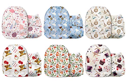 Mama Koala One Size Baby Washable Reusable Pocket Cloth Diapers, 6 Pack with 6 One Size Microfiber Inserts (Be A Magician) - Thumbnail 7