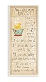 The Stupell Home Décor Collection Bathroom Rules Rubber Ducky Tall Bathroom Wall Plaque, 7 x 0.5 x 17, Proudly Made in USA