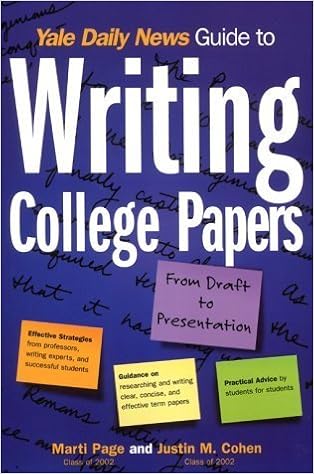 Yale Daily News Guide To Writing College Papers Yale Daily News Guides By Marti Page And Justin M Cohen 2000 09 01 Marti Page And Justin M Cohen Amazon Com Books