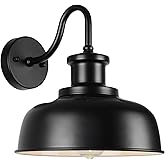 Diyel Solar Barn Light for Outside, Dusk to Dawn Outdoor Wall Lights Solar Powered, Farmhouse Exterior Wall Sconce, Industrial Outside Lighting Fixture, Rustic Lantern for Garage, Barn, Shed