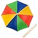 Funny Party Hats Umbrella Hat - Fishing Umbrella Hat for Kids and Adults - Elastic, Rainbow Colors