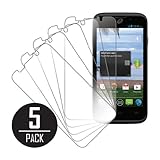 MPERO Collection 5 Pack of Clear Screen Protectors for ZTE Majesty Z796C