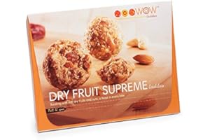 WOW LADDUS. RESPONSIBLY DELICIOUS. Wowladdus - Dry Fruit Supreme Laddus - 220 grams - 6 pieces - Indian Dessert Sweet Mithai