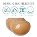 Silicone Adhesive Bra Pads Inserts & Removable Push Up Sticky Bra Pad Breast Enhancer for Women, Beigeױ Pair, Free