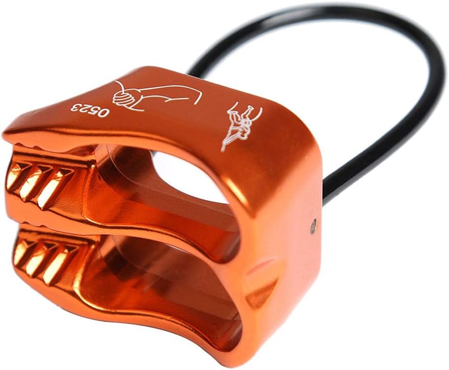 AOKWIT Professional 25KN Rappel ATC Belay Device Aluminum V-grooved Rock Climbing Belay Device Rappelling Descender Safety Equipment (Orange) : Sports & Outdoors