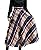 Spirio Womens High Waist Woolen A-Line Plaid Check Stylish Swing Long Skirts