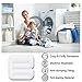 TEKAMON All Season Reversible Queen Comforter Winter Warm Summer Soft Quilted Down Alternative Duvet Insert Corner Tabs, Machine Washable Luxury Fluffy Collection for Hotel, White/Gray