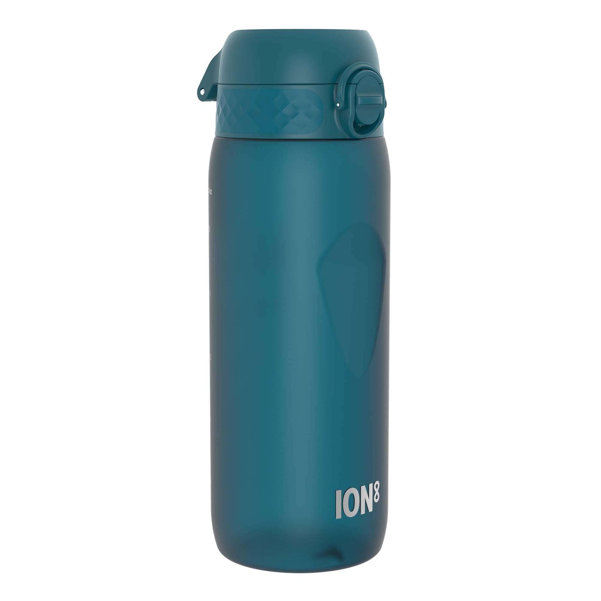 Ion8 Sports Water Bottle, 750 ml/24 oz, Leak Proof, Easy to Open, Secure Lock, Dishwasher Safe, BPA Free, Flip Cover, Carry Handle, Soft Touch Contoured Grip, Easy Clean, Odour Free, Teal