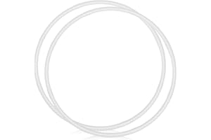 WinnerWhy 2 Pcs Toy Hoop Exercise Hoop Detachable Adjustable Plastic Toy Ring Playground Equipment for School Colored Circles Exercise Ring for Teens Dog Agility Equipment(White,23 Inch)