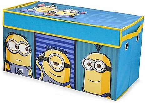 Universal Despicable Me Minions Kevin, Bob and Stuart Kids Collapsible Space Saver Organizer Toy Storage Trunk, Great Gift For Kids