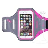 Triomph Armband for iPhone 8, 7, 6, 6S, SE, 5, 5C, 5S iPod Galaxy S6, S6 Edge S5 with Screen Protecter and Key Cards Money Holder, for Running, Workouts, Jogging, Hiking, Biking, Walking 5''