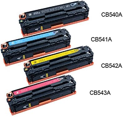 Inktonerplus Full Set 125A Compatible Toner Cartridge Replacement for CB540A 541A 542A 543A (1BK/1C/1Y/1M)