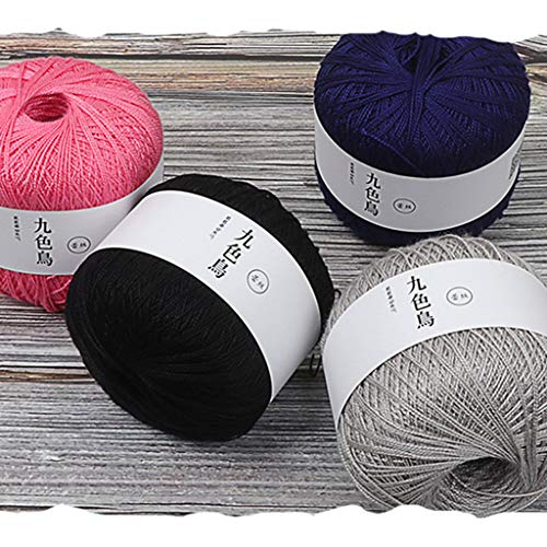 Yeahii 50g Silk Cotton Milk Crochet Yarn Baby Hand-Knitted Warm Soft Knitting Thread for Hand Knitting Supplies Knitting a Sweater