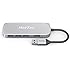 HooToo Ultra Slim 4-port USB 3.0 Hub (5Gbps Transfer Speed, Anodized Alloy, Compact, Lightweight, For Mac and Windows OS) - Silver