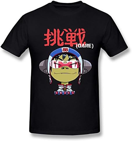 Next Style Men's Gorillaz Band Cartoon Dare Album Song Cover Poster Black T-Shirt