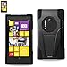 Reiko Silicone Protector Cover with Kickstand for Nokia Lumia 1020, Elvis,Eos,909 - Retail Packaging - Black