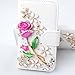Spritech(TM White Samsung S6 Edge+ Case Luxury 3D Fashion Handmade Bling Crystal Rhinestone Pu Flip Wallet Leather Case Cover for Samsung Galaxy S6 Edge Plus