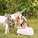 K KUMEED Shiny Horn Elastic Headband with Floral for Horses Photo Booth Props Cosplay Costume Decor, Silver