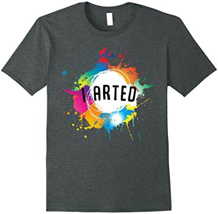 Mens I Arted T-Shirt Small Dark Heather