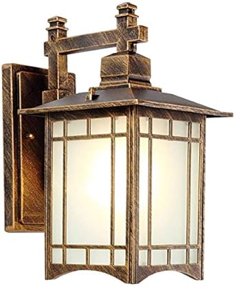 Retro Led Aussen Wandleuchte Bronze Aluminiumguss Und Glas Schatten Gartenlampe Ip44 Wand Aussenleuchte Hoflampe Aussenlampe Wandlichte Abmessungen B X H X T 18 X 34 X 24 Cm Amazon De Beleuchtung