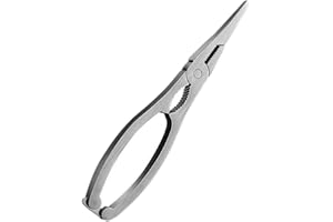 JECOMPRIS 1Pc Crab and Lobster Scissors Stainless Steel Seafood Crackers Tool (Silver)