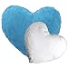 Tomus-UNI Mermaid Sequin Pillow with Insert, 13''×15'' Heart Magic Reversible Sequins Cushion for Home Décor(Pink/Blue)