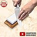 Sharpening Stone Set by IQPTech - 1000/6000 Grit Kitchen Knife Whetstone - Compatible with all Blades Knives Razors Tools and Much More - Polisher Includes Anti-slip Bamboo Base for Safe and Easy Use