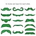 OULII Green Mustache Beard Self Adhesive Fake Mustache Costume St. Patrick's Day Accessories for Party Supplies 48 PCS