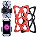 Cell Phone Bike Mount, Shackle Universal Cradle Clamp for iOS Android Smartphone GPS Other Devices, 360 Degrees Rotatable, 3xSilicon Straps