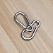 CBTOEN Set of 15 Spring Snap Hook Stainless Steel Carabiner Clip Keychain 2.4 Inch Spring Ring Hook for Home Outdoor Sports Camping