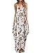 ZANZEA Women's Boho Floral Print V Neck Spaghetti Strap Long Maxi Dress Sundress Red Flower L