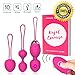Kegel Exercise Weights - Kegel Balls with Remote Control & Bonus Ebook | Ben Wa Balls | Women Beginners & Advanced | Doctor Recommended | Bladder Control | Pelvic Floor (Pink) (4pcs Set)