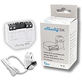 Shelly EM Gen3 Smart Energy Meter with 50A Clamp, Real-Time Energy Tracking | Wi-Fi-Operated, Contactor Control Relay Switch, Works with Alexa, Home Assistant, Google Home, Real-Time Energy Tracking