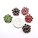 L'VOW Small Size 1.8cm Silver Crystals Flower Brooches Corsage Bouquet Decor Pack of 12 (Colorful)