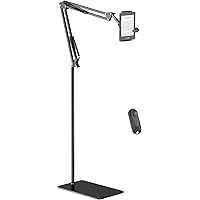 Floor Stand for Kindle Reading in Bed with Remote Page Turner, Hands Free Tablet Arm Holder for Kindle Accessory, Compatible 